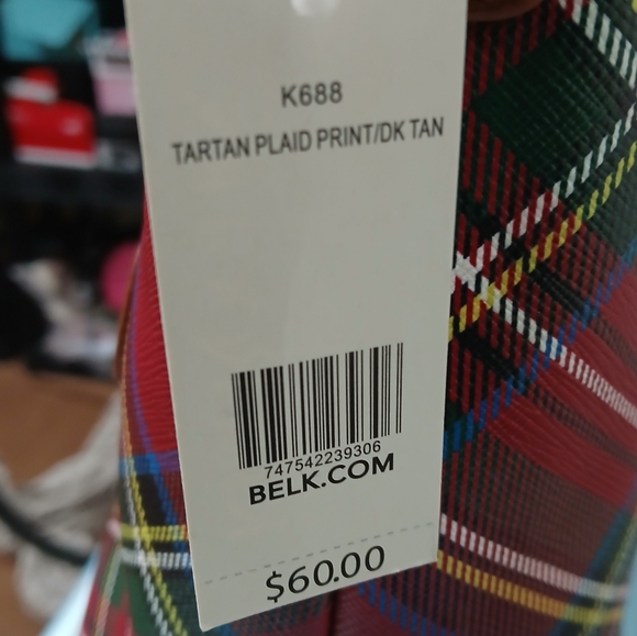 Kim Rogers Red Plaid Shoulder Bag - Picture 5 of 8